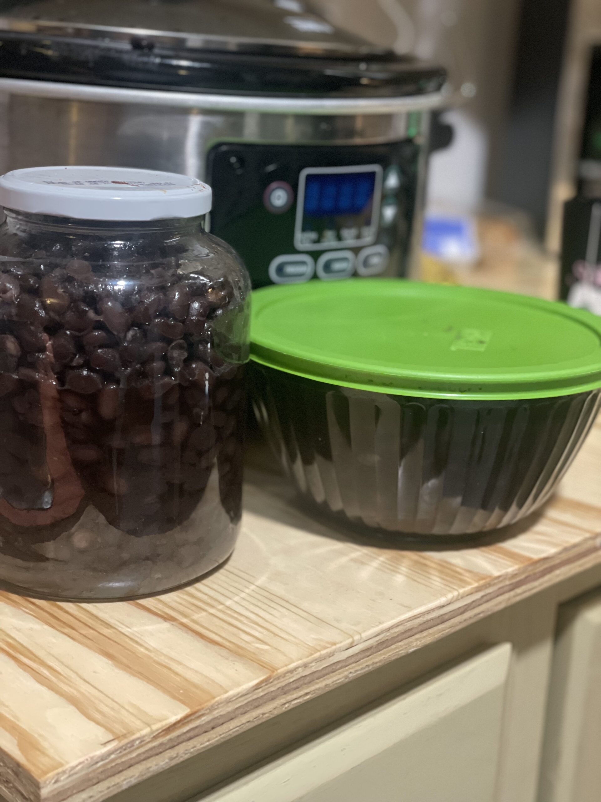 beans in containers